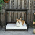 Wicker Dog House Raised Rattan Puppy Bed Cat