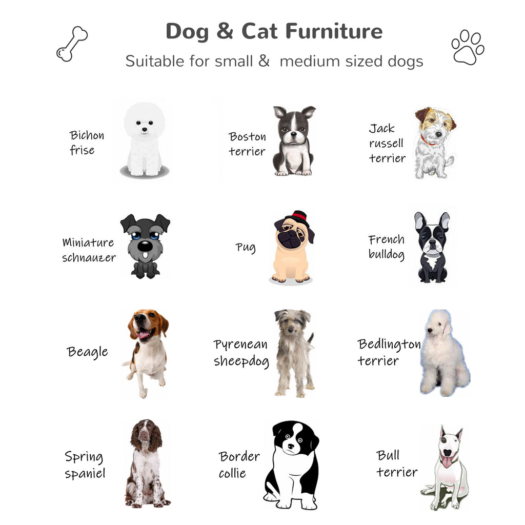 Wicker Dog House Raised Rattan Puppy Bed Cat