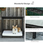 Wicker Dog House Raised Rattan Puppy Bed Cat